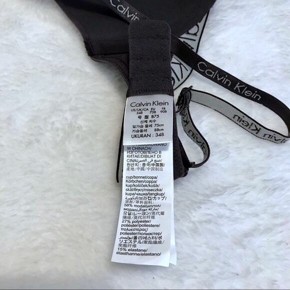Calvin Klein NWOT Dark Grey Demi Bra Women 36C *Pls See Description* - Picture 10 of 11